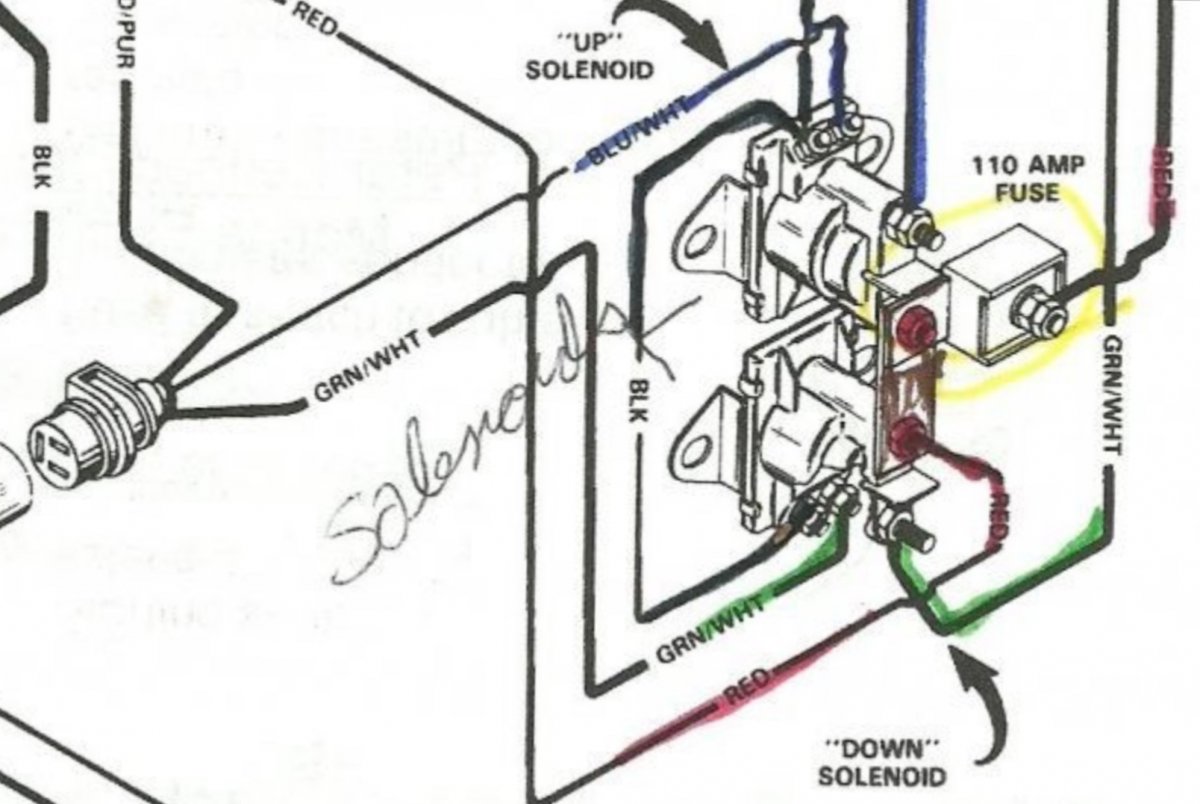 Throttle Handle Trim Switch Club Sea Ray, Mercruiser Trim Motor Wiring Diagram